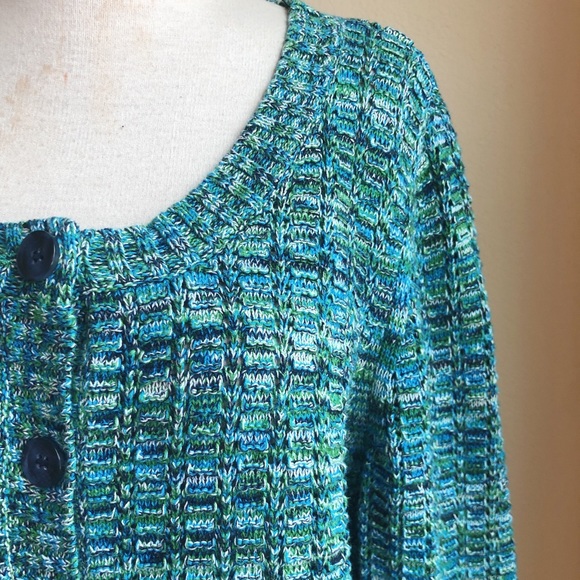 Liz Clairborne Multicolored Sweater Cardigan - Picture 3 of 4